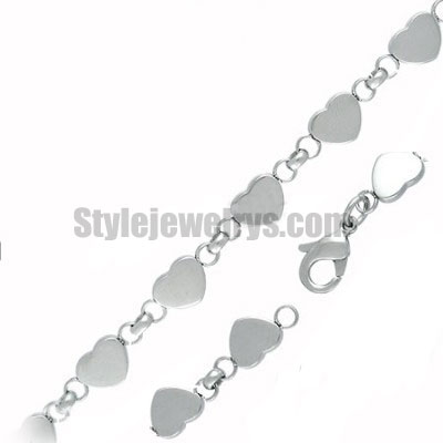 Stainless steel jewelry Chain 50cm - 55cm length heart ROLO link chain necklace w/lobster 7mm ch360220